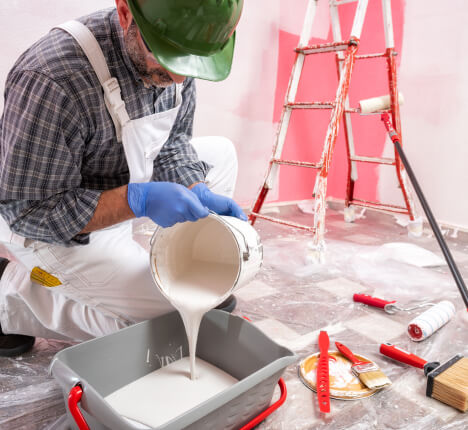 Decorator applying fresh paint in a Doncaster home - clean and professional finish